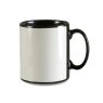 10oz Durham Black Mug with White Panel